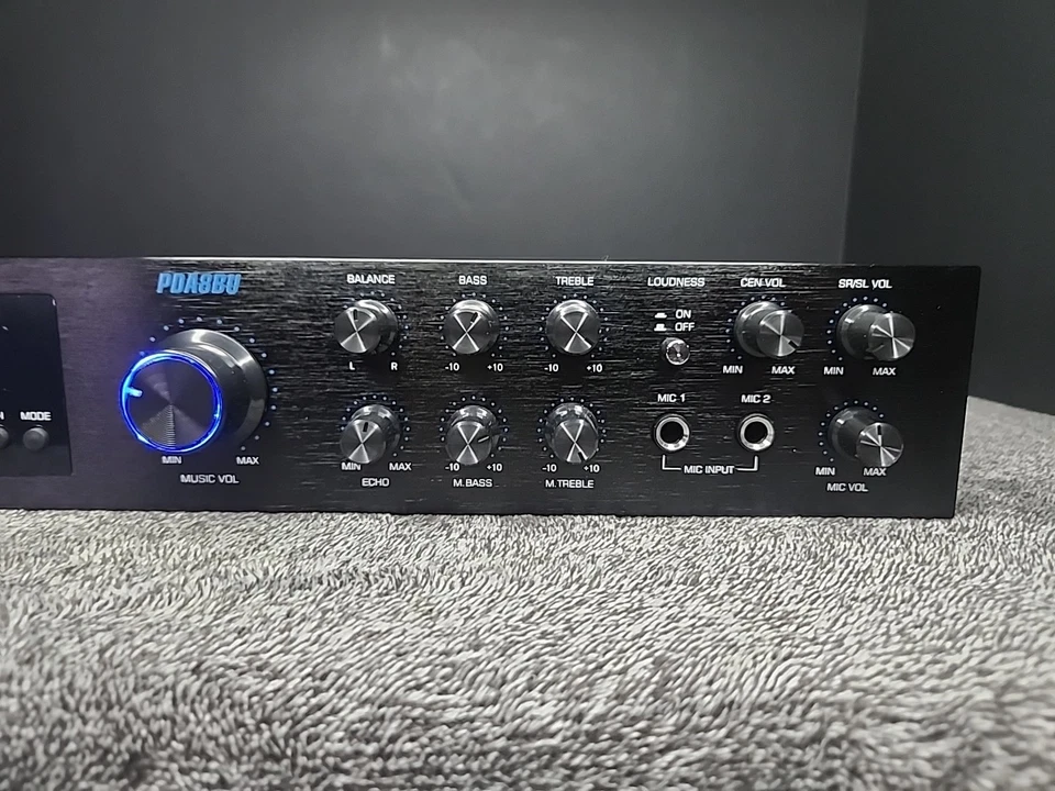 Pyle PDA8BU 5.1 Channel Home Audio Bluetooth MP3/USB/SD/AUX/FM Radio Receiver - Image 3 of 4