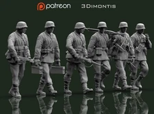3d Model STL Format Digital File German Soldiers  WW2