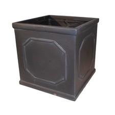 Primrose Chelsea Lead Effect Framed Cube Square Planter Garden Pot Planter