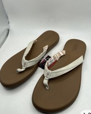 Flojos Women's Just Hanging Out Flip Flops White Size 7