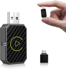 Wireless CarPlay Adapter 2 in 1, Mini Wireless Carplay Adapter StableBluetooth  