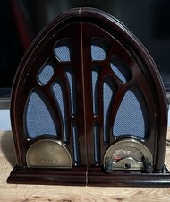 Philco   Wooden Cathedral AM/FM Radio Book En...