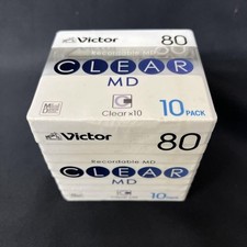 Victor MD Minidisc 80 Minutes Recordable Blank Media Mini Disc 10pcs Set