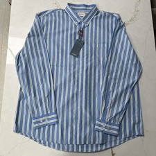 Joules Premium Poplin New Tags Blue Stripe Mens XXXL Shirt Button Down 3XL