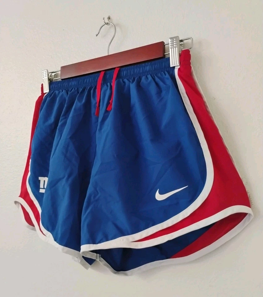 Pantalones cortos forrados de la NFL Nike Dri Fit de los New York Giants para mujer Foto 2 de 4
