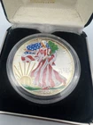 U.S. Mint American Eagle 2000 Colorized 1 oz .999 Fine Silver Coin W/ Box