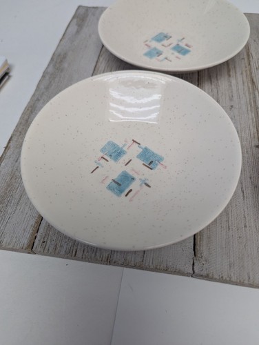 Vintage Set of 4 Vernonware Metlox Heavenly Days 5 1/2" Dessert Bowls MCM - Picture 3 of 10
