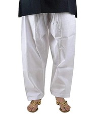 Cotton Readymade Patiala Salwar For Women  Girls Women Regular Fit Salwar White
