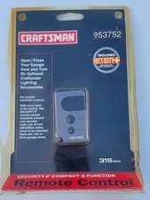 Craftsman 53752 Garage Door 3 Function Remote Control Opener Damaged Packaging 
