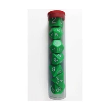 Koplow Jumbo Opaque Dice Poly Set Green - Plug Top (7) New