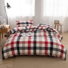 Bedding Duvet Cover Set100 Washed Cotton Duvet Cover Linen like Textured Breath