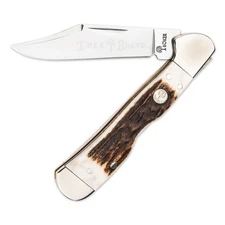 BOKER® Treebrand Copperhead Backlock Stag Classic Pocket Knife 2.63" D2 Blade