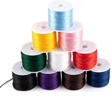 10 Colors 1.5Mm Nylon Cord Silk Cords Hand Knitting String for DIY Crafts Jewelr