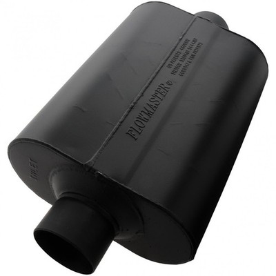 Flowmaster Muffler Super 40 3 Inlet/3 Outlet Steel Black Aluminized EA 953045