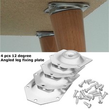 4X Angolato Gambe Fissaggio Supporto Piastra Staffa Tavolo Mobili Piedi Set