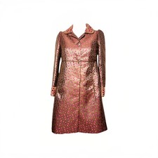 Vintage Metallic Brocade Dress Coat