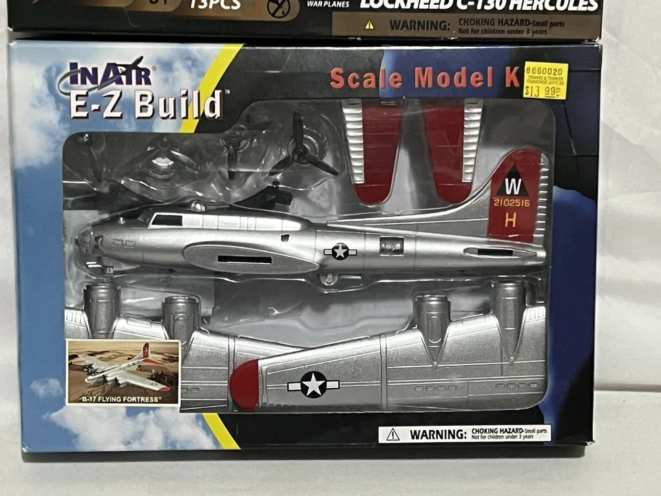 Lot Of 2 Airplane Model Kits InAir E-Z Build B-17 Flying Fortress/ - Image 3 of 4