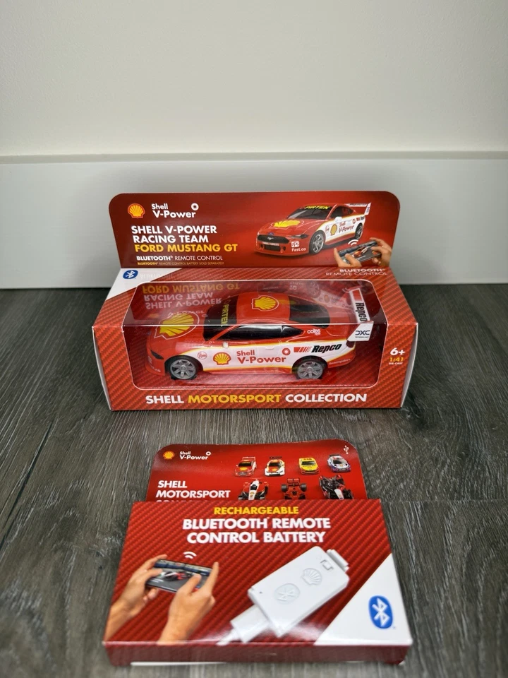 5X Shell V-power Ford Mustang GT 1:41 & 5X Bluetooth battery ✅SHIPS SAME DAY✅ - Bild 2 von 3