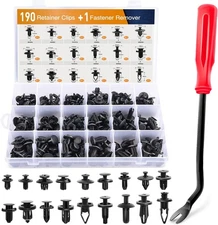 GOOACC 190 190PCS Retainer Clips + Fastener Remover, 190Pcs + Remover 