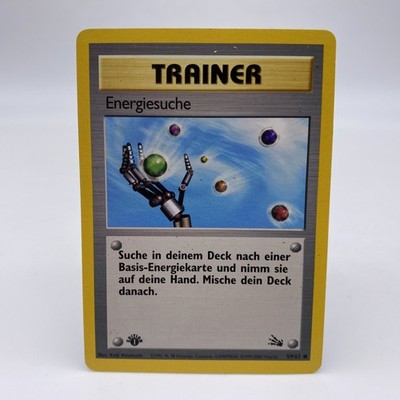Pokémon Energiesuche 59/62 DE 1. Edition Common Fossil 1999