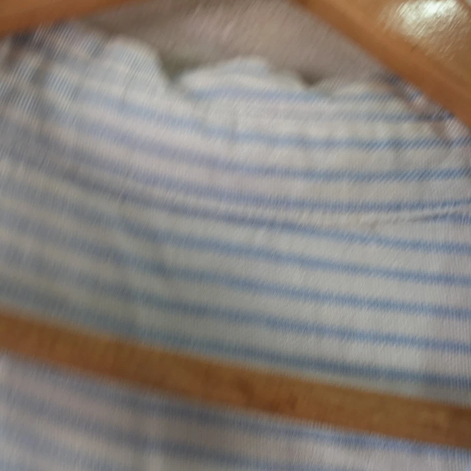 Camisa abotonada mujer sin marca talla 20 blanco azul rayas 121244 Foto 3 de 4