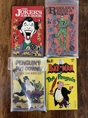 Vintage Batman Joker Riddler Penguin Joke Book Lot 1966 DC Comics