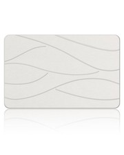 VEELOIM STONE BATH MAT DIATOMACEOUS SHOWER MAT NON-SLIP DIATOMITE - LINE1 WHITE
