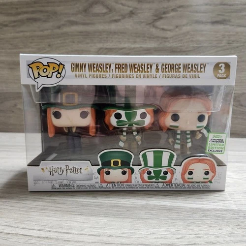 Funko Pop Harry Potter 3 Pack Ginny, Fred & George Weasley at Quidditch Cup ECCC