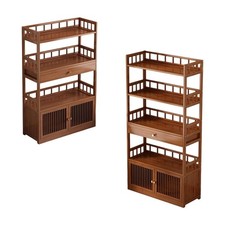 Holzstehende Regal Kaffeebar Schrank Tee Schrank Multi -Layer -Rustikalierer