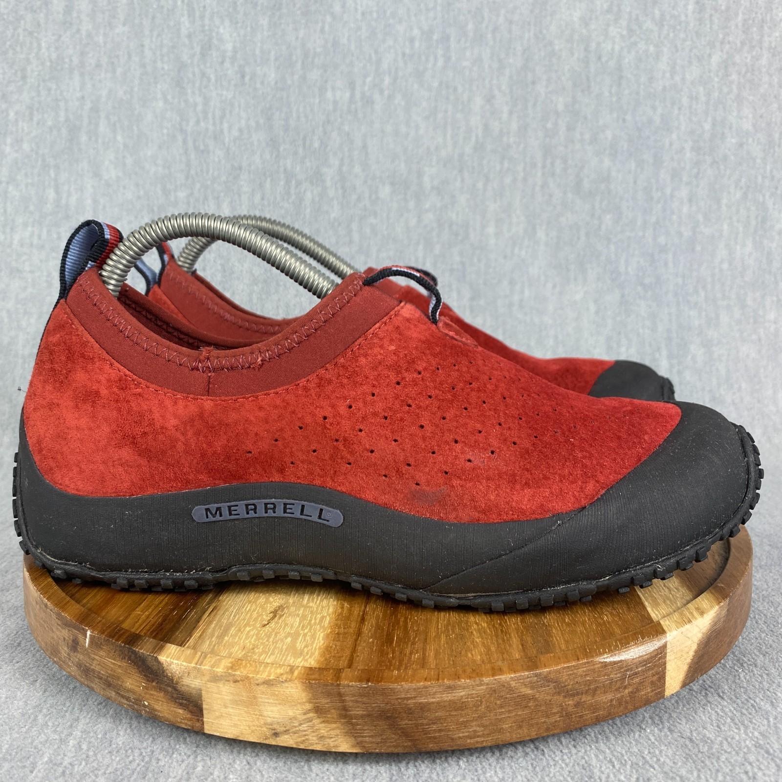 Scarpe Merrell Improv Moc Autunno Burst Donna Taglia 6 Rosso Scamosciato Escursionismo Slip On