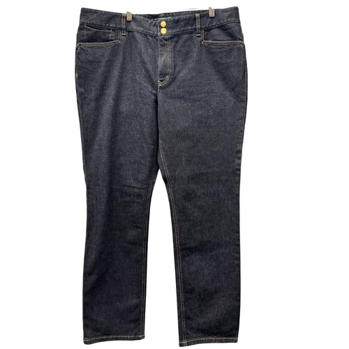 Jeans LRL Ralph Lauren donna 16 (39x31 REALE) blu denim lavaggio scuro tasca con patta - Foto 2 di 10