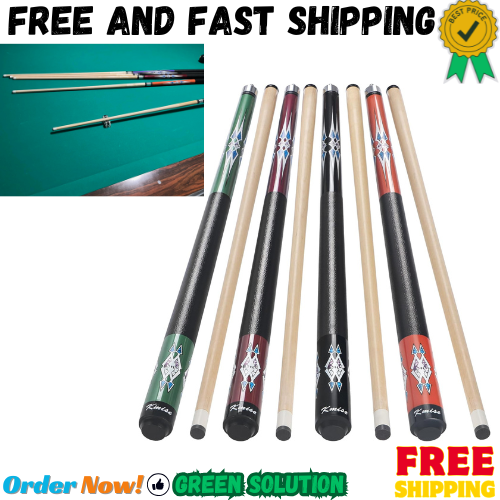 Pool Cue Stick Set - 58 Inch Pool Cues, 18~21Oz Canadian Maple