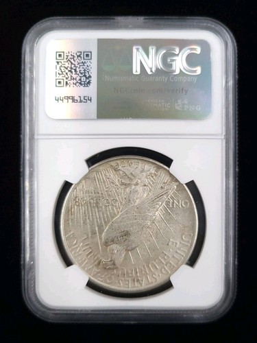 Mint Error 1922 Peace Silver Dollar OBV Struck Thru NGC Graded - Picture 6 of 11