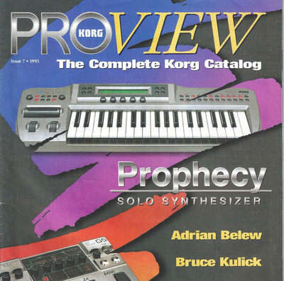 1995 Korg Proview Catalog Adrian Belew Bruce Kulick Phil Collins Des'Ree Brecker