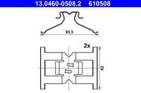 ATE ZubehöRsatz, Scheibenbremsbelag 13.0460-0508.2 FüR Porsche VW