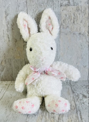 Carter’s White Bunny Rabbit Pink Floral Flowers Ears Plush | eBay
