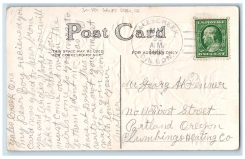 DPO Gales Creek Oregon OR Postcard Best Wishes Flowers Embossed 1909 Antique - Picture 1 of 3
