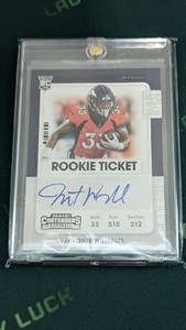 2021 Contenders Rookie Ticket On-Card Auto Javonte Williams RC #115 Broncos