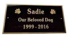 DOG CAT PET MEMORIAL ENGRAVED BRASS URN PLATE FREE ENGRAVING  FAST SHIPPING 