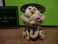 Harmony Kingdom Artist Adam Binder White Trick or Tweet Owl Snakes Eden Series