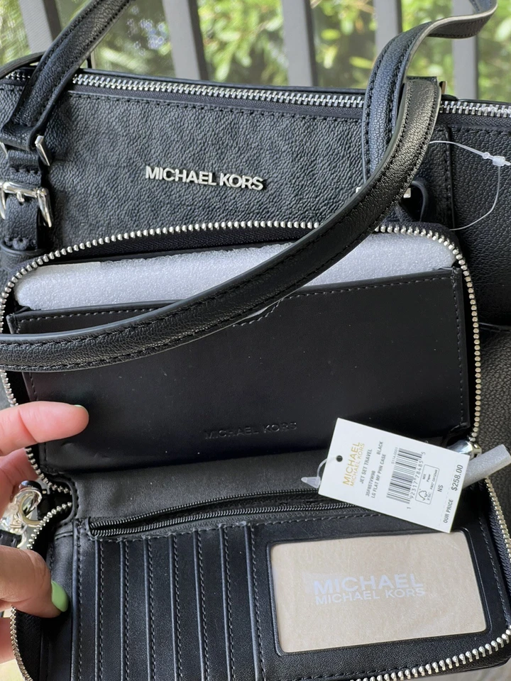 Michael Kors Jet Set Travel Charlotte Tote Shoulder Handbag + Phone Case Wallet - Image 2 of 4