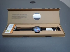 NEW Projects Watches PJT-7520 CD Watch 40mm Black Leather Strap Watch