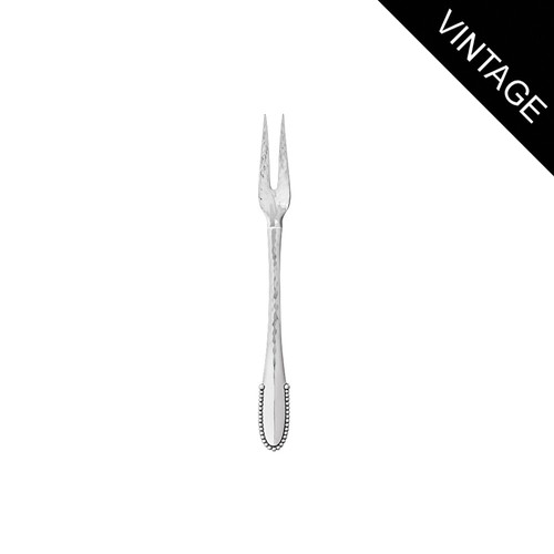 Georg Jensen Silver Cold Cuts Fork, small 144 - Beaded/ Kugle - Picture 1 of 1