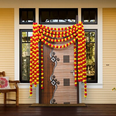 Wholesale Lot Indian Artificial Marigold Flowers Garlands Wedding Diwali Decor