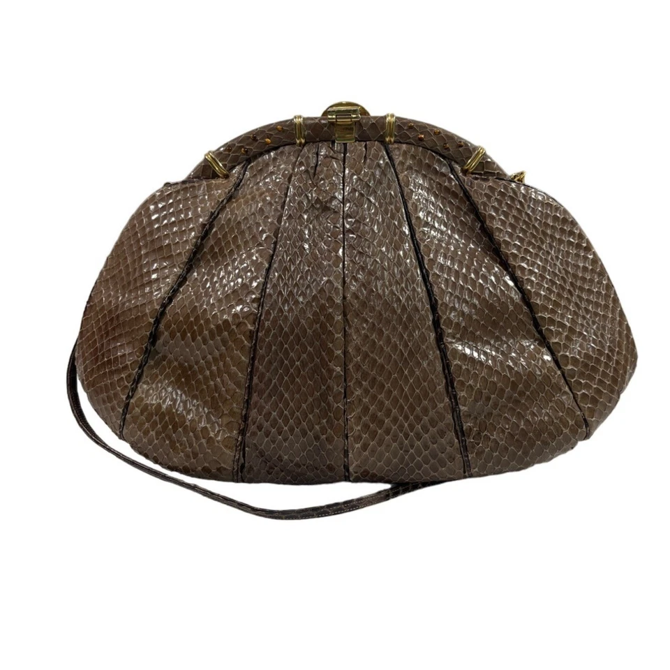 Bolso Bandolera Judith Leiber Mujer Marrón Piel de Serpiente y Muñequera Combo Talla M Foto 4 de 4