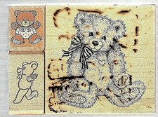 3 Rubber Stamps PSX G-1174 Teddy Bear & unbranded Teddy Bears
