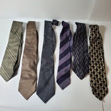 Vintage Lot of 6 100% Silk Ties Nautica Barrington Alfani Handmade Made in USA