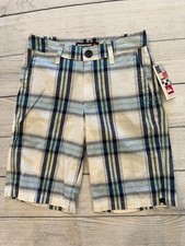 Quiksilver Shorts Kids Youth Boys 23 New Urban Plaid Summer Chinos