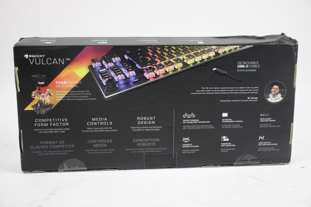 ROCCAT ゲーミングキーボード ROC-12-285 メカニカル RGB ゲーミングキーボード VULCAN TKL ブラック ROC-12-285 [有線 /USB