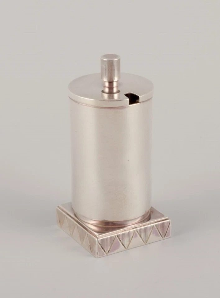 Jørgen Jensen para Georg Jensen. Olla de mostaza Art Deco rara en plata de ley Foto 2 de 4